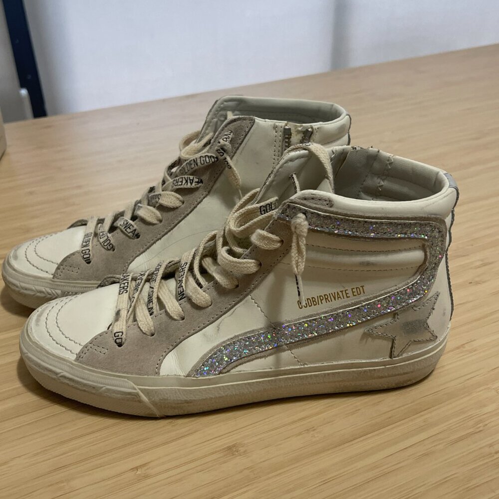 Golden Goose SSENSE exclusive white slide sneakers size 6